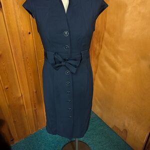 Elegant Black Button-Down Dress